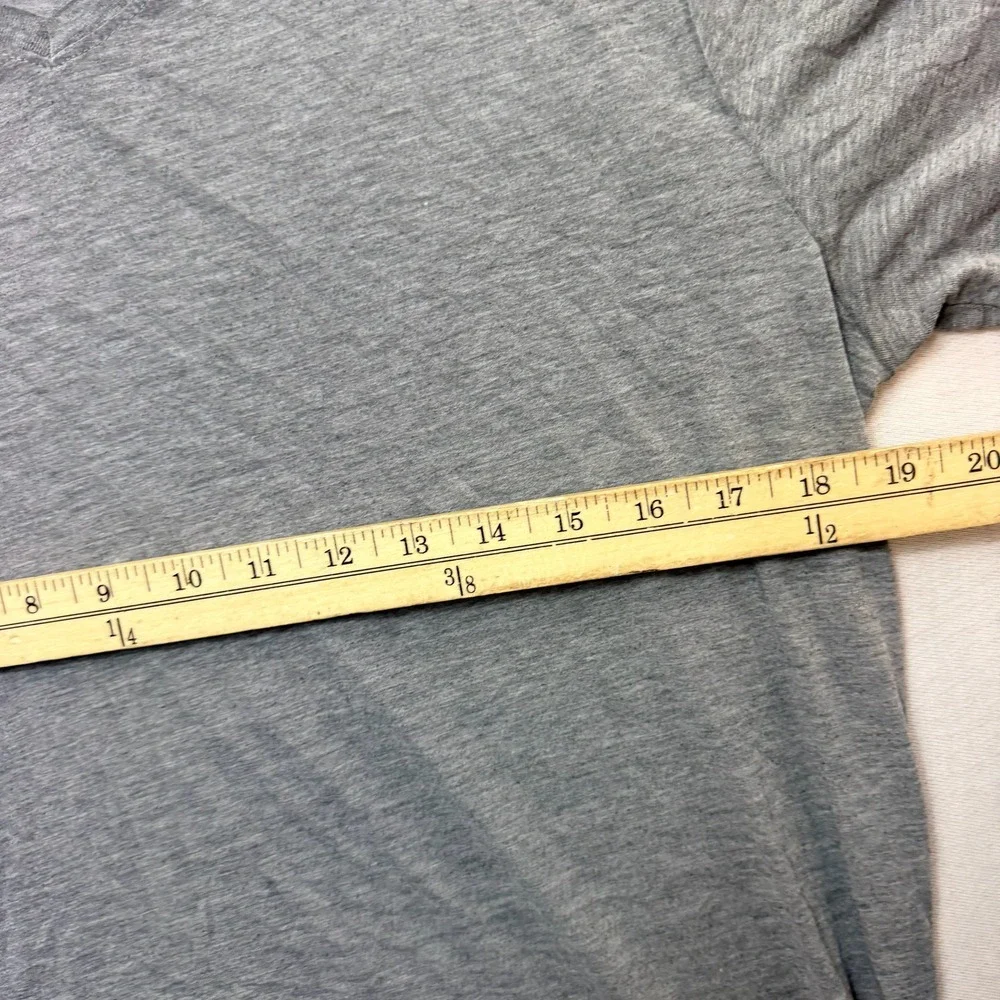 Nike V-Neck Shirt Mens Large Grey Excellent Athletic Cut Tri-Blend Tee